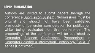 Call For Papers  CTCM 2024  Sydney Australia [upl. by Ddene]