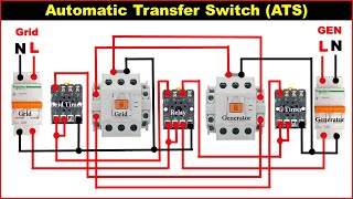 Automatic Changeover Switch Connection  Automatic Transfer Switch  ATS With Circuit Diagram [upl. by Davison]