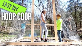 How to Build the Chicken HOOP COOP  EASY DIY [upl. by Attenor]