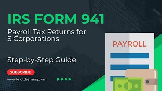 How to Fill Out IRS Form 941  S Corporation Example for 2nd Quarter [upl. by Dlarej]