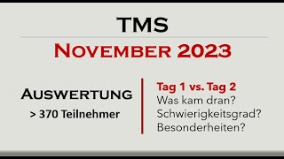 TMS November 2023  Zusammenfassung amp Analyse [upl. by Ayekam476]