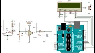 DC current measurement with arduino using a shunt resistor and Operational amplifier [upl. by Phelgon]