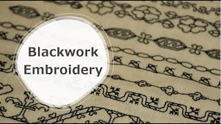 Blackwork Embroidery Tutorial An Introduction to DoubleRunning Reversible Stitch [upl. by Alehtse]