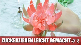 Zuckerziehen leicht gemacht 2 sugarpulling 2  Zuckerblume sugarflower [upl. by Enelyt82]