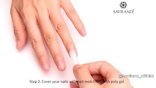 Saviland Nail Tutorial for beginners Luminous Poly Gel [upl. by Noyr69]