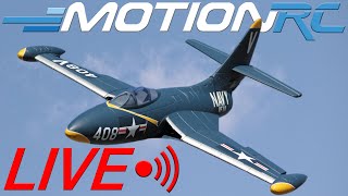 Freewing 64mm 4S F9F Panther V2 Unboxing  Motion RC LIVE [upl. by Burnham]