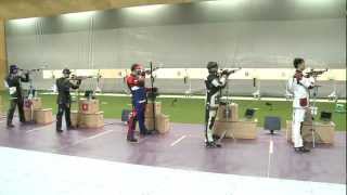 Finals 10m Air Rifle Men  ISSF World Cup in all events 2012 London GBR [upl. by Elnar]