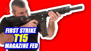 First Strike T15 Magazine Fed Paintball Gun  Lone Wolf Paintball Michigan [upl. by Ormond290]