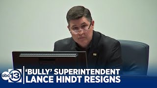 RAW Accused quotBullyquot Superintendent Lance Hindt Resigns [upl. by Arvo307]