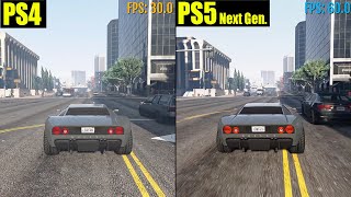 GTA 5 PS4 vs PS5 Comparison  Loading Times Graphics FPS Test [upl. by Vaios]