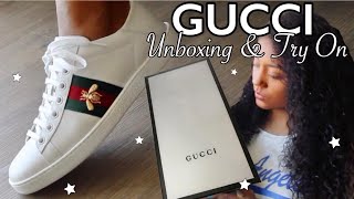 Womens Gucci Ace Sneakers Unboxing amp Try On 2020 👟 [upl. by Emanuele44]