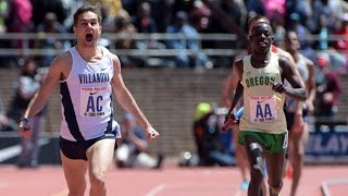 EPIC FINISH Villanova Win Penn Relays 4xMile Championship Over Oregon [upl. by Eintrok]