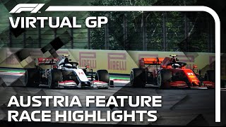 2021 Virtual Austrian Grand Prix Feature Race Highlights [upl. by Noiramed]