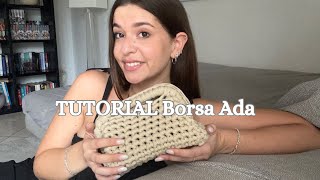 Tutorial Borsa Ada clutch bag uncinetto  Macrè Bag tutorial per principianti [upl. by Clements]