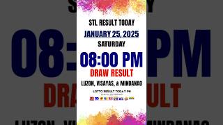 STL Result Today 800PM Draw January 25 2025 STL Luzon Visayas and Mindanao  LRT PH shorts [upl. by Ann-Marie175]