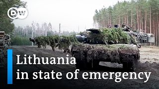 Lithuania reinforces troops along Kaliningrad and Belarus border  Focus on Europe [upl. by Calore]