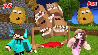 TERNYATA SCARY POU LEBIH MENYERAMKAN DI MINECRAFT 😱 [upl. by Ailehc]