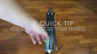 Quick Tip How to Open a Foldable Music Stand Properly [upl. by Sutsuj]