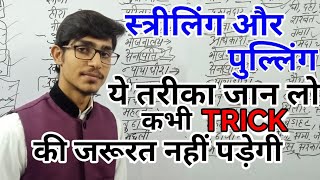 स्त्रीलिंग और पुल्लिंग की TRICK  striling and pulling in hindi  hindi by Mohit Shukla [upl. by Ilecara]