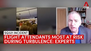 Flight turbulence Flight attendants 24 times more likely to be seriously hurt say experts [upl. by Cottrell]