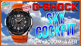 One Of My Grails  GShock Sky Cockpit 200m Solar Atomic Quartz GW3000M4AER Unbox amp Review [upl. by Marsden870]