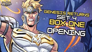 Genesis Returns Box 1 Opening  Alpha Clash Prerelease Set 4 [upl. by Urita788]