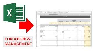 Forderungsmanagement Excel Vorlage für Freelancer und Selbstständige I Excelpedia [upl. by Weissmann709]