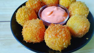 POTATO CHEESE BALLS  Easy Snack Recipe  Very Simple Potato Recipe [upl. by Andre]