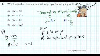 How to Find Constant of Proportionality [upl. by Attlee]