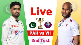 Live  Pakistan vs West Indies 2nd Test Match Day 1 Score 2025  PAK vs WI Live Scores amp commantray [upl. by Yellac]