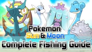 Pokemon Sun and Moon ► How To Get All RARE Fishing Encounters Dhelmise Feebas Mareanie amp MORE [upl. by Nesline]