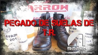 Pegado de suelas de Botas TR [upl. by Adiasteb]