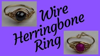 DIY Wire Herringbone Ring Tutorial [upl. by Euqinna]