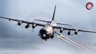 AC130J Ghostrider in Action and Firing All Its Cannons Tactics and Air Superiority [upl. by Archy]