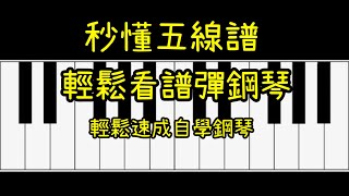 秒懂五線譜｜從此看譜彈鋼琴｜自學鋼琴 [upl. by Krongold625]