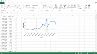 How to Add Recessionary Bars to a Line Chart Excel 2013 [upl. by Maggee105]