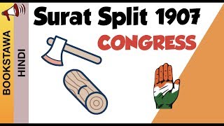 Surat Split 1907 of Indian National Congress  Modern History UPSC [upl. by Lundeen]