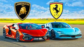 Lamborghini Revuelto v Ferrari SF90 v Porsche 918 DRAG RACE [upl. by Rector59]