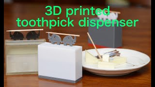 3D printed toothpick dispenser [upl. by Lleinad]