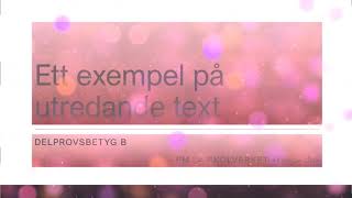 exempel på utredande text2 مثال على [upl. by Uriiah802]