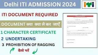 Delhi ITI offline verification document Required 2024  how to fill form [upl. by Deerdre879]