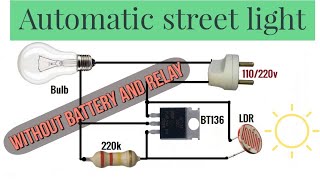 How to make automatic street light  bt136  bd139 [upl. by Betthezel]