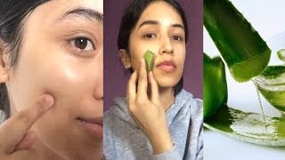 I USED ALOE VERA GEL ON MY FACE FOR 3 WEEKS AND THIS IS WHAT IT DID TO MY SKIN [upl. by Afatsom272]