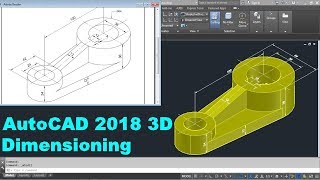 AutoCAD 2018 3D Dimensioning Tutorial [upl. by Costanza]