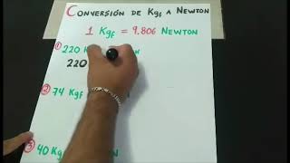 CONVERSION DE KGF A NEWTON [upl. by Fagen]