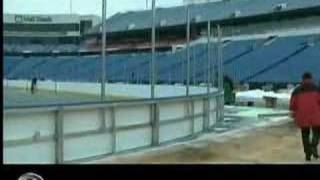 Constructing the Rink for the 2008 NHL Winter Classic game [upl. by Scholz]