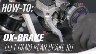 How To Install The Ox Brake Left Hand Rear Brake Kit  Husqvarna TX300 [upl. by Yelad]