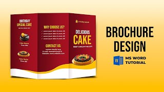 Creative Brochure Design in MS Word  Microsoft Word Brochure Design Tutorial [upl. by Alul494]