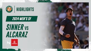 Sinner vs Alcaraz Semifinal Highlights  RolandGarros 2024 [upl. by Sahcnip]