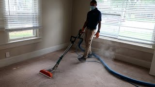 DEEP cleaning a DIRTY rental property  Satisfying carpet cleaning [upl. by Anen261]